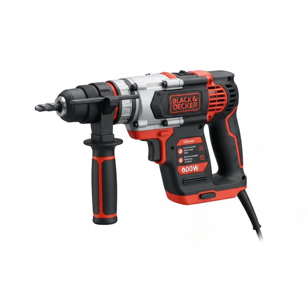 Taladro percutor con cable Black+Decker 600W