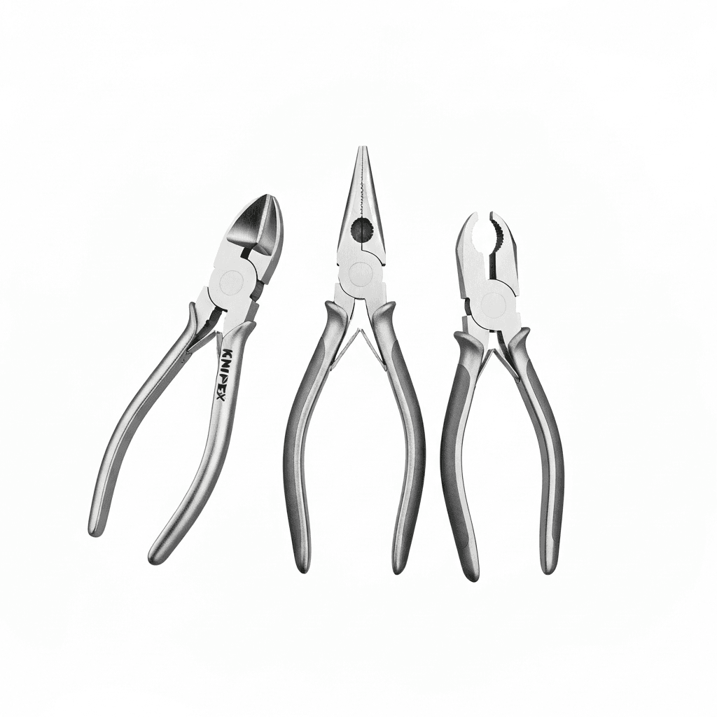 Set de 3 alicates Knipex (universales + corte + punta)