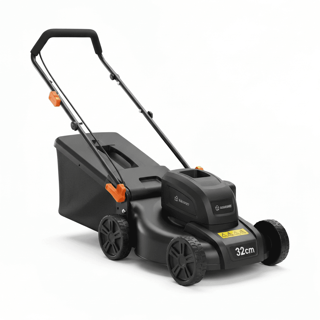 Cortacésped eléctrico con recogedor 32-38cm